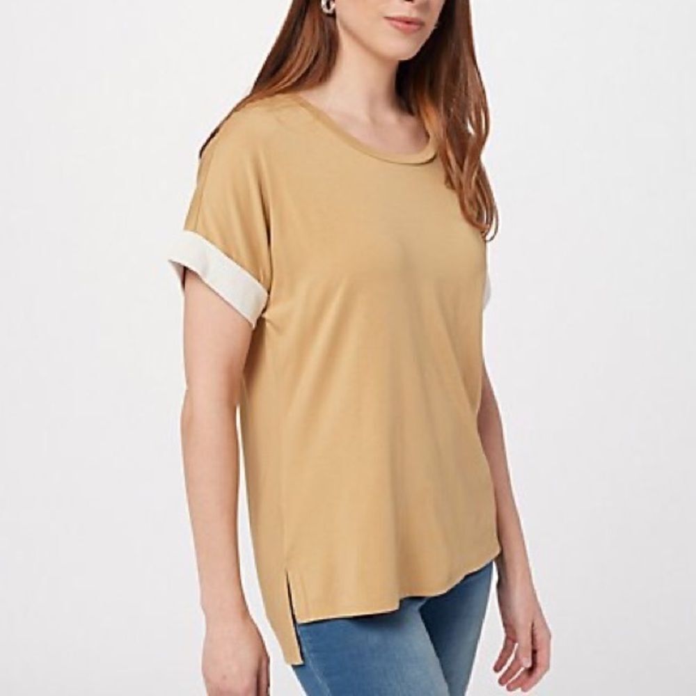 Laurie Felt Contrast Under Sleeve Tee Shirt